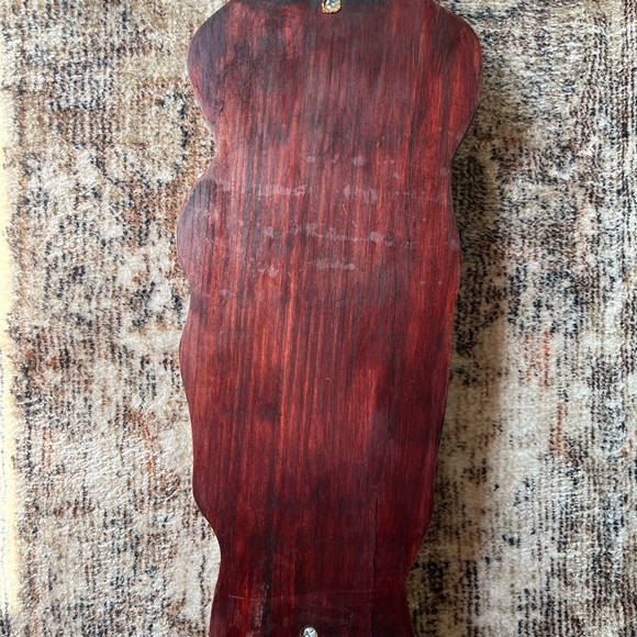 Silver and Wood Grape Wall Decor Plaque good for a kitcken decor - Picture 3 of 4